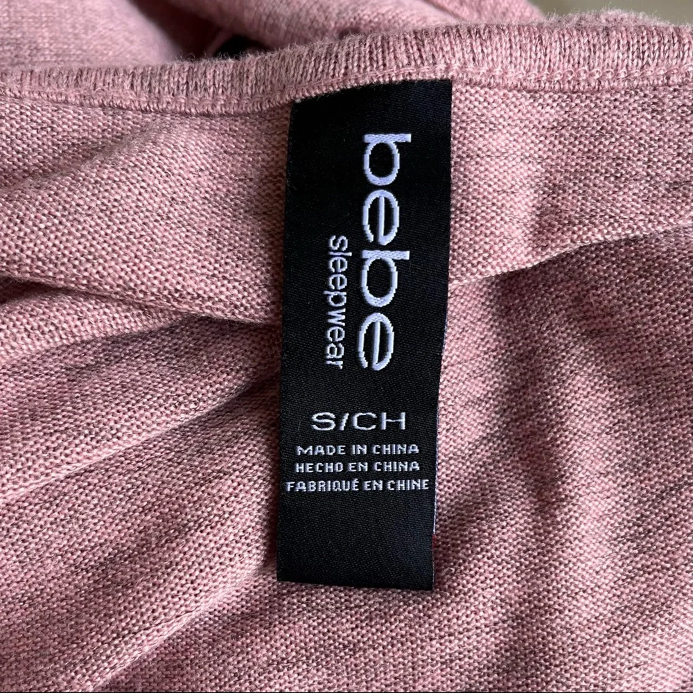 •BEBE• Heathered Pink Sleepwear Top - Size Small